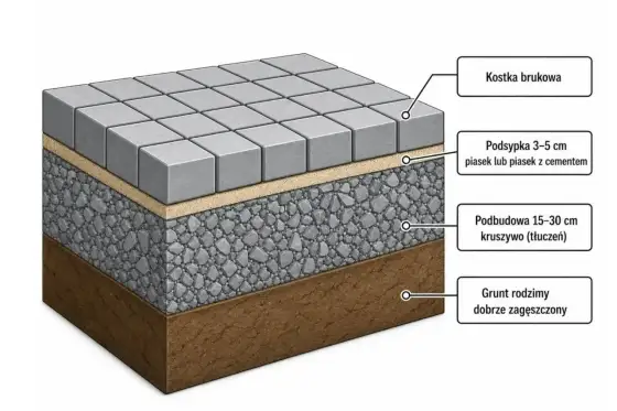 Taras z kostki - Jak zrobić podbudowę, by nie siadał?